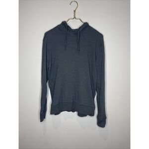 Faherty Mens Slub Cotton Hoodie Sweatshirt ‎ Gray Size Medium M
